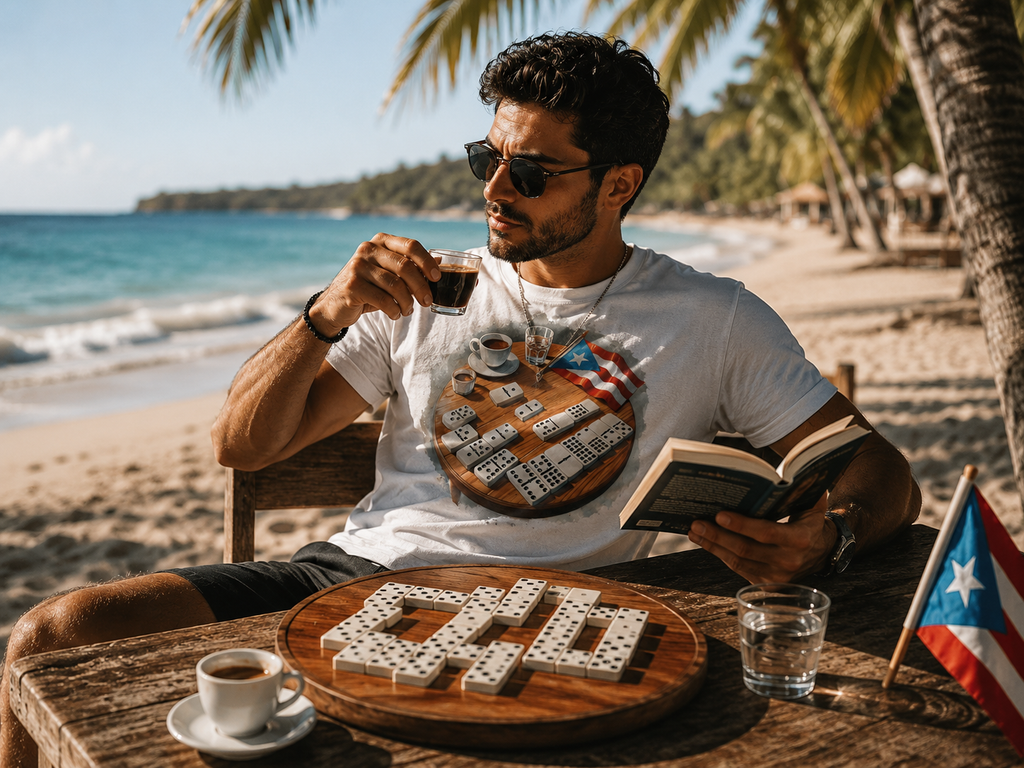 Puerto Rican Domino Beach Vibes Tee